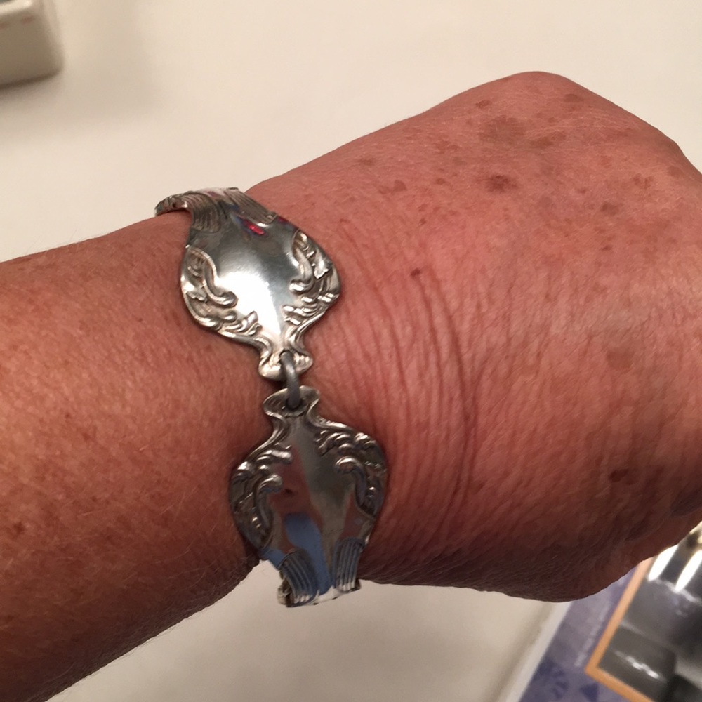 Silver spoon bracelet